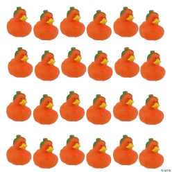 Pumpkin Mini Rubber Ducks -24Pk
